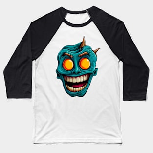 Funny Monster Face Baseball T-Shirt